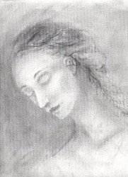 "On Becoming Insubstantial", 2001, Charcoal on Textured Paper, 12 x 9 in., by David Jay Spyker