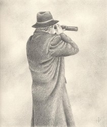 "Augury", 2001, Graphite on Paper, 10 x 8 1/2 in., by David Jay Spyker