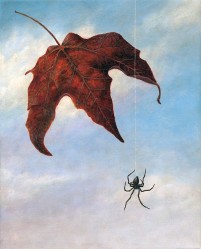 "Falling", 2005, Acrylics on Canvas, 10 x 8 in., by David Jay Spyker