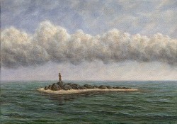 "Room to Breathe", 2004, Acrylics on Canvas, 5 x 7 in., by David Jay Spyker
