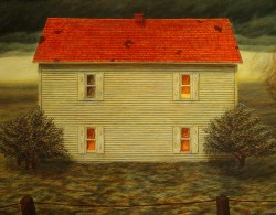 "The Haven (In Memory of Martin Maddox, 1954-1997)" (detail), 1998, Acrylics on Panel, 24 x 36 in., by David Jay Spyker