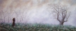 "Verge", 2005, Acrylics on Panel, 5 7/8 x 14 in., by David Jay Spyker