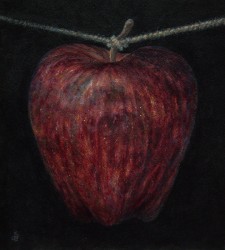 "Strung", 2010, Watercolor & Drybrush on Paper (Arches 140 lb. Cold Press), 9 3/4 x 8 13/16 in., by David Jay Spyker
