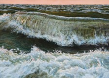 "Day's End, Late July", 2013, Acrylics on Hardboard, 5 x 7 in., by David Jay Spyker