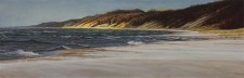 "Distant Light", 2012, Acrylics on Panel, 3 15/16 x 12 1/16 in., by David Jay Spyker