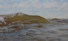 "Inland", 2010, Acrylics on Hardboard, 8 x 13 in., by David Jay Spyker