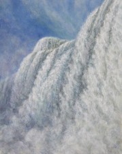 "Waterfall Study (Niagara From Below)", 2010, Acrylics on Canvas, 9 x 12 in., by David Jay Spyker