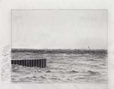 "Study for Inlet", 2011, Graphite on Paper, 11 x 14 in., by David Jay Spyker